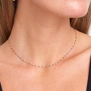 SOLD -- Chan Luu Black Enamel Bead necklace